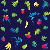 Design: Tropical September : A colorful pattern with bananas and tropical leaves!
**
Un motif coloré avec bananes et feuilles de palmiers tropicales!