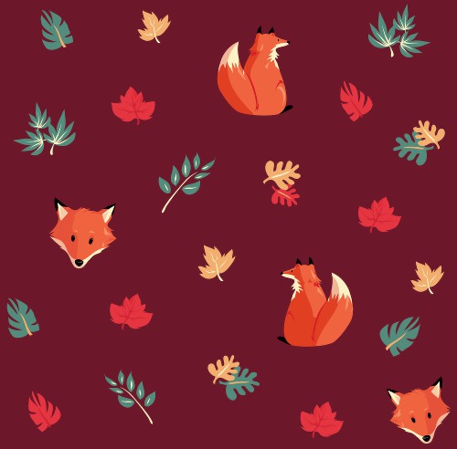 Design: Renards d'automne, Foxes and fall leaves everywhere!
Renards et feuilles d'automne partout partout!