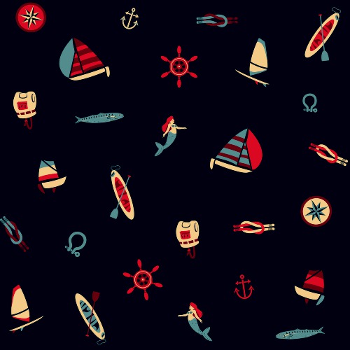 Design: Le motif marin, A seamless pattern for sea lovers! 
Un motif pour tous les amoureux de la mer!