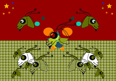 Design: fête la chèvre !, 
fêtons ensemble le nouvel an chinois! fête la chèvre!
 Des motifs et  des couleurs donnant envies de rire !
 c'est bénéfique pour chacun d'entre nous ! 
 Alors fêtons la chèvre ! bhééééééé!
Motif gagnant du concours "Nouvel An Chinois 2015".  En vente sur ce site, ce tissu est imprimé en France, via un processus éco-responsable.