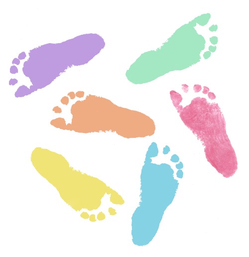 Design: Petits pies de bébé, Illustration des petits pies de bébé, idéal pour une chambre d'enfant ! 